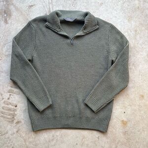Primark green quarter zip jumper